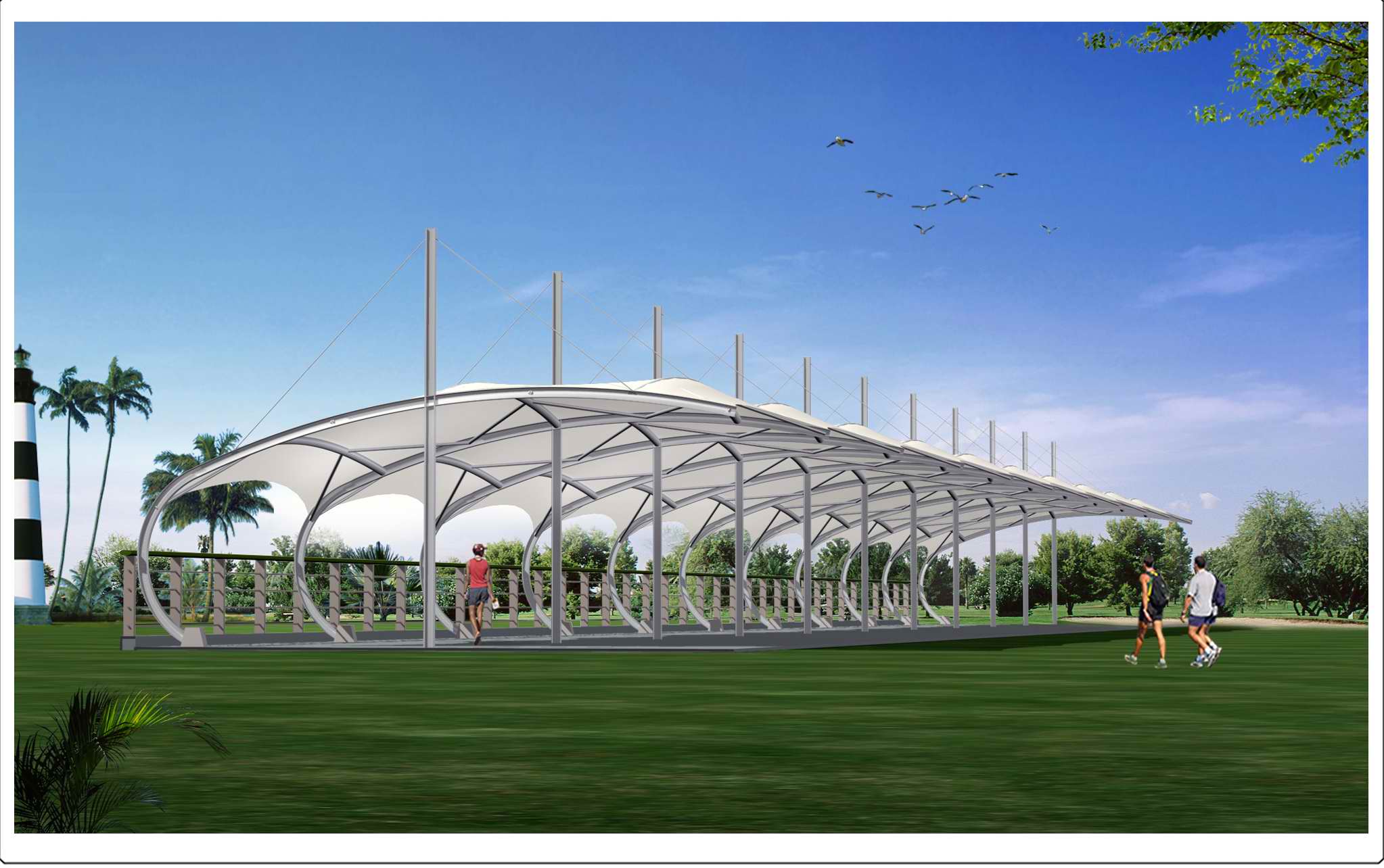 Car Park Membrane Structure